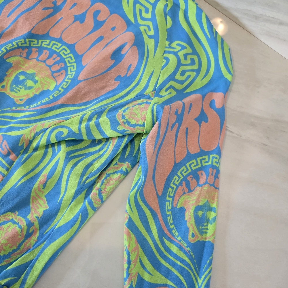 Versace Colorful Long Sleeve Bodysuit - Picture 11 of 13